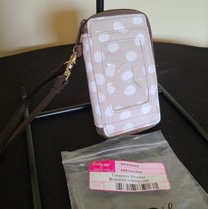 Thirty-One timeless wristlet in Lotsa Dots